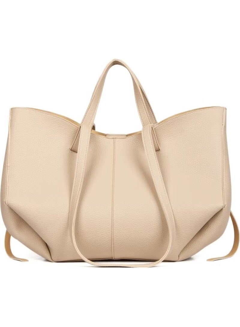 Bahels Women's Special Production Beige Pinterest Hand and Shoulder Bag - Image 2
